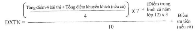 Cách tính điểm thi tốt nghiệp THPT để xét tốt nghiệp đối với học sinh giáo dục THPT