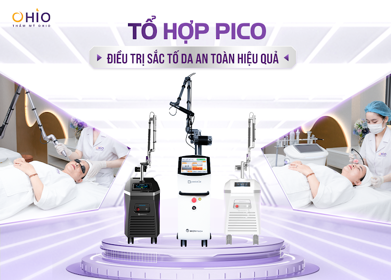 Tổ hợp công nghệ Pico hiện đại điều trị sắc tố da