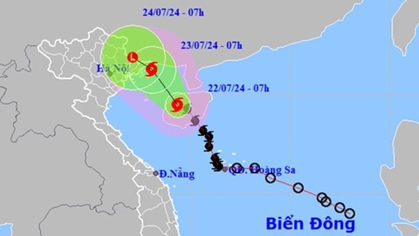 Đường đi của cơn bão số 2.