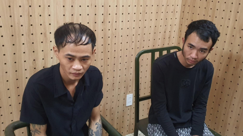 Các đối tượng tại cơ quan Công an. Ảnh: Báo CAND.