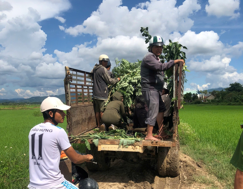 Thi thể hai em đã được đưa về nhà tại thôn Kon Rờ Bàng 1, xã Vinh Quang, TP Kon Tum để tổ chức lễ tang. Ảnh: Nhà báo & Công luận