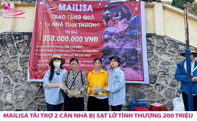 TGĐ Mailisa trực tiếp trao tặng những phần quà và tài trợ xây dựng nhà tình thương cho những hộ gia đình chịu ảnh hưởng nặng nề sau cơn bão Yagi