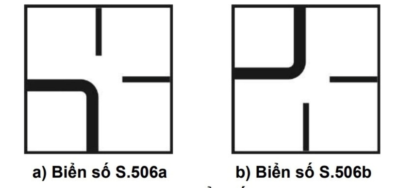 Đây là biển số S.506 (a,b) “Hướng đường ưu tiên”.