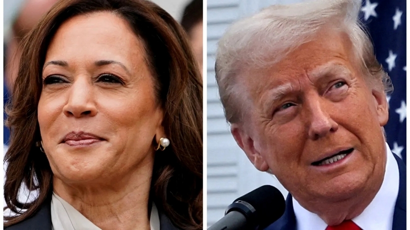 Phó Tổng thống Mỹ Kamala Harris và cựu Tổng thống Mỹ Donald Trump. Ảnh: Reuters