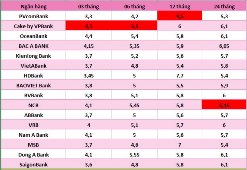 Lãi suất ngân hàng hôm nay 2/10: Nhà băng nào niêm yết "lãi suất đặc biệt" hơn 9%? - 1