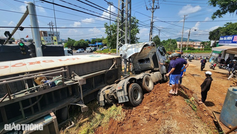 Hiện trường xảy ra vụ tai nạn. Ảnh: Báo Giao thông.