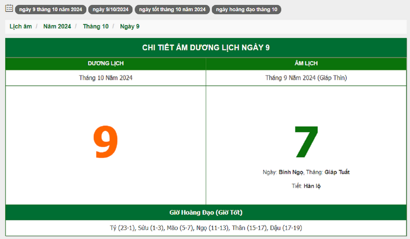 Hôm nay (9/10), có phải ngày đẹp không? - 1