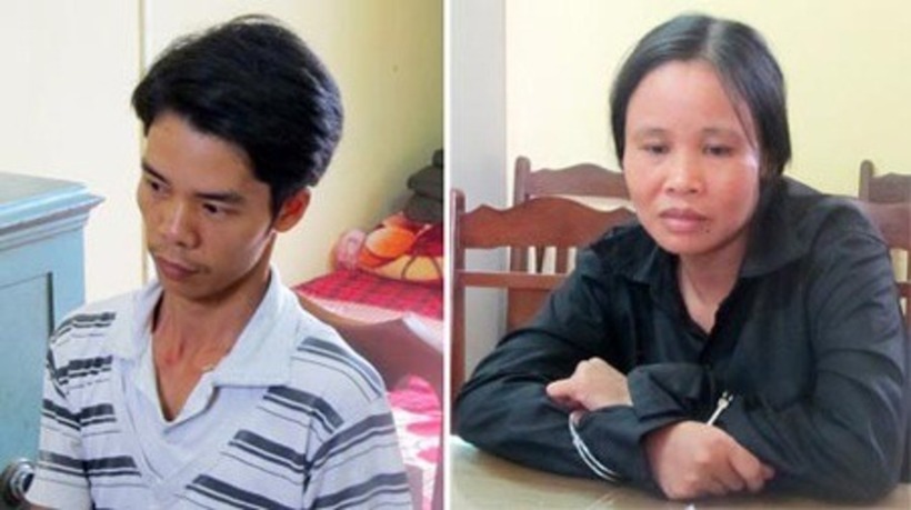 Cặp tình nhân gây tội ác Vũ Sĩ Mạnh và Nguyễn Thị Doan. Ảnh: Dân Trí