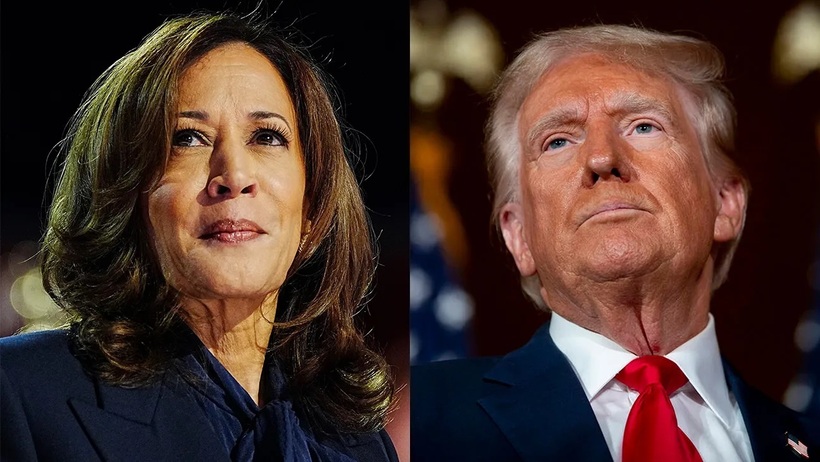 Phó Tổng thống Mỹ Kamala Harris và Cựu Tổng thống Mỹ Donald Trump. Ảnh: CNN