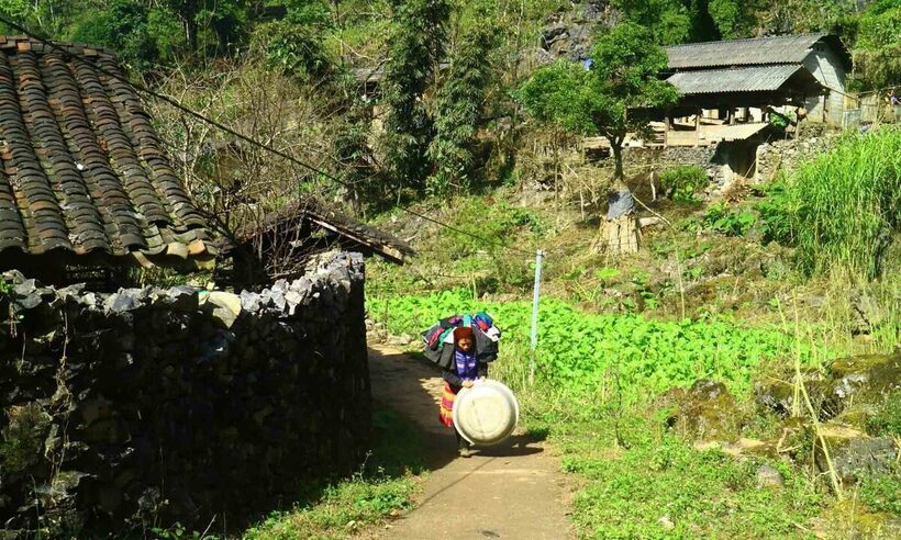 Khung cảnh bình yên tại ngôi làng.