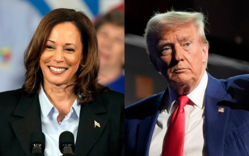 Phó Tổng thống Mỹ Kamala Harris và Cựu Tổng thống Mỹ Donald Trump. Ảnh: CNN