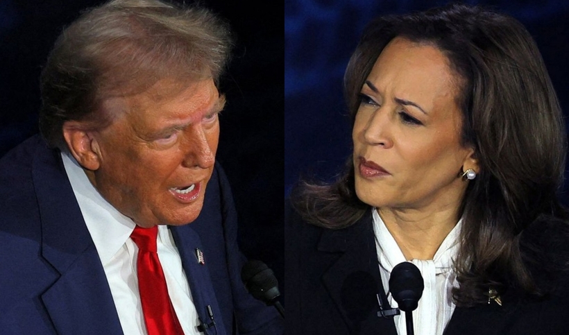 Cựu Tổng thống Mỹ Donald Trump&nbsp; và Phó Tổng thống Mỹ Kamala Harris. Ảnh: CNN