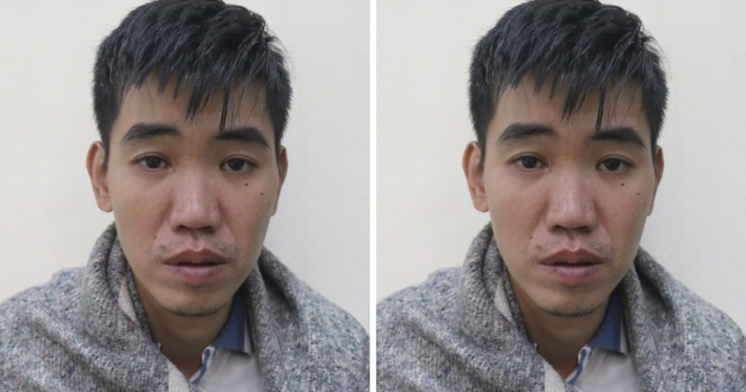 Mai Tuấn Việt bị bắt giữ. (Ảnh: Linh Nhi)