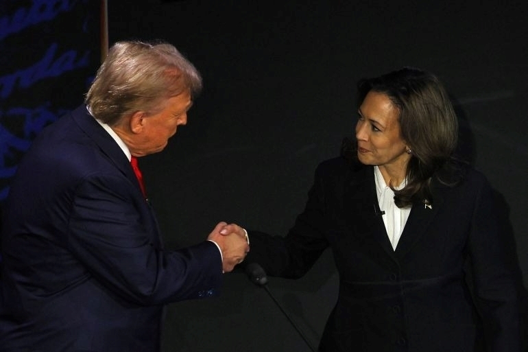 Ông Trump và bà Harris dồn toàn lực ở các bang chiến trường trước thềm bầu cử Tổng thống Mỹ diễn ra. Ảnh: Reuters