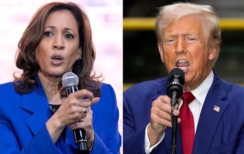 Phó Tổng thống Mỹ Kamala Harris và Cựu Tổng thống Mỹ Donald Trump. Ảnh: CNN