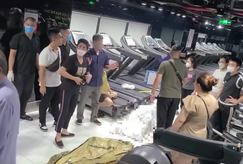 Người đàn ông tử vong trong phòng tập gym. Ảnh: Lao Động