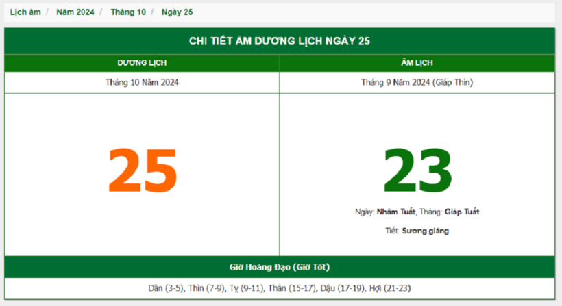 Hôm nay (25/10), có phải ngày đẹp không? - 1
