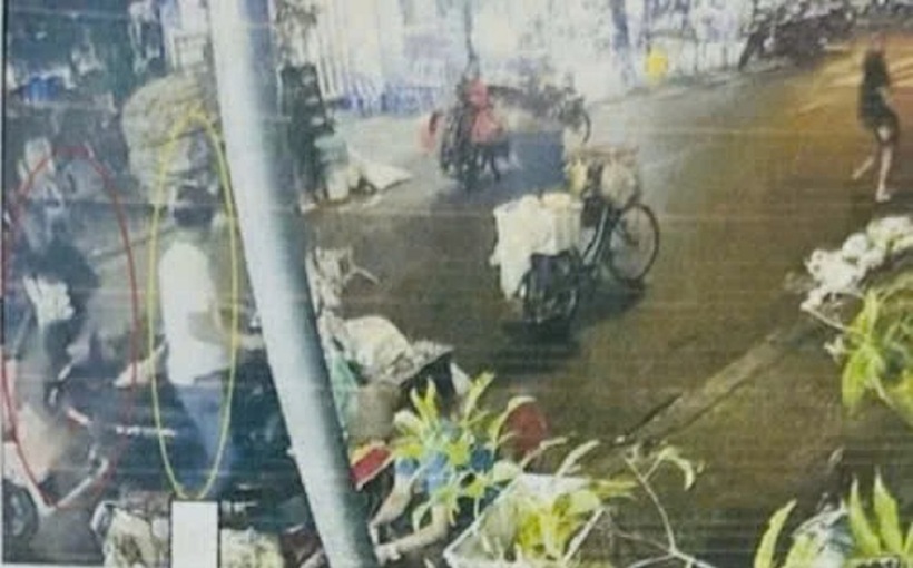 Hình ảnh đối tượng lạ mặt đi SH, ép xe đâm người đi đường được ghi nhận. Ảnh: Sài Gòn giải phóng