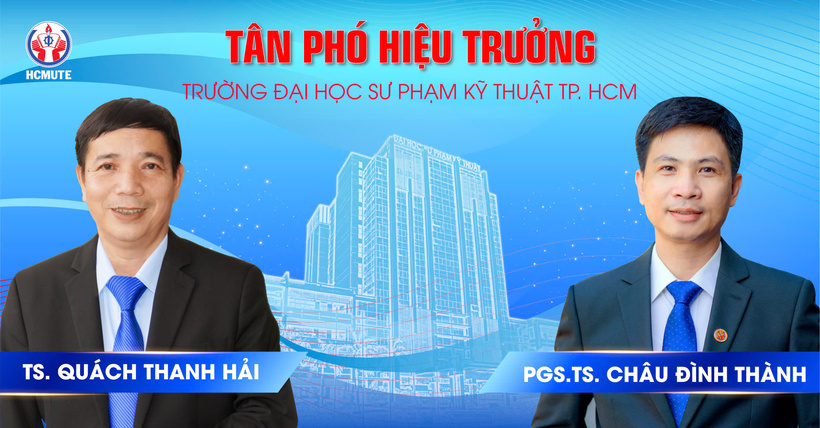 Hai phó hiệu trưởng Trường ĐH Sư phạm Kỹ thuật TP.HCM mới được bổ nhiệm. (Ảnh nhà trường)