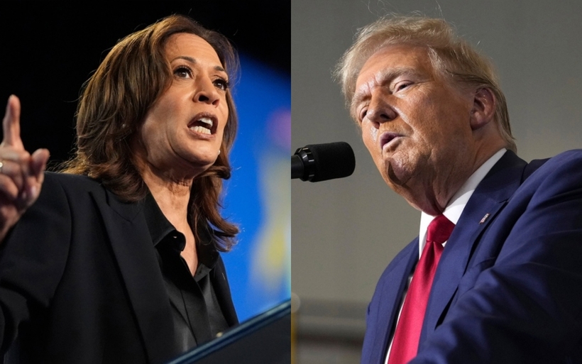 Phó Tổng thống Mỹ Kamala Harris và cựu Tổng thống Mỹ Donald Trump. Ảnh: CNN