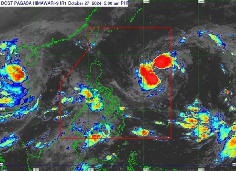 Hình ảnh vệ tinh về cơn bão Kong-Rey được chụp vào lúc 5h ngày 27/10. Ảnh: PAGASA