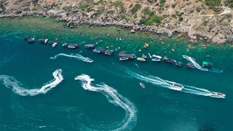 Bãi Dứa sở hữu bãi cát trắng mịn, nước biển trong xanh. Ảnh minh họa