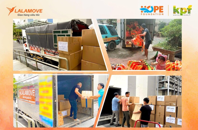 Lalamove đồng hành cùng Quỹ Hy Vọng và Khau Phạ Friends trong việc hỗ trợ giao vận cho các hoạt động cứu trợ thiên tai