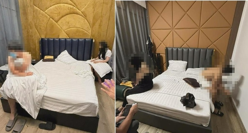 Bắt quả tang 2 đôi nam nữ mua bán dâm trong khách sạn ở Đồng Nai. Ảnh: Công an Tỉnh Đồng Nai.
