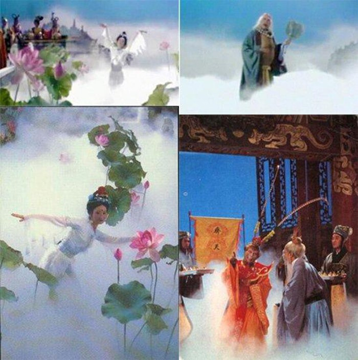 Các cảnh quay tái hiện tiên cảnh trên thiên đình.