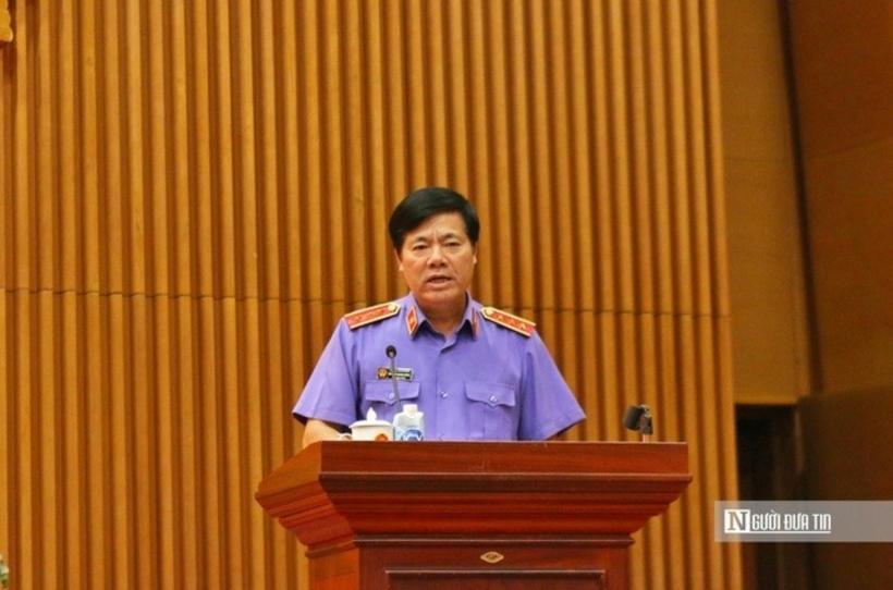 Ông Nguyễn Quang Dũng – Phó Viện trưởng VKSND Tối cao phát biểu tại đại hội.