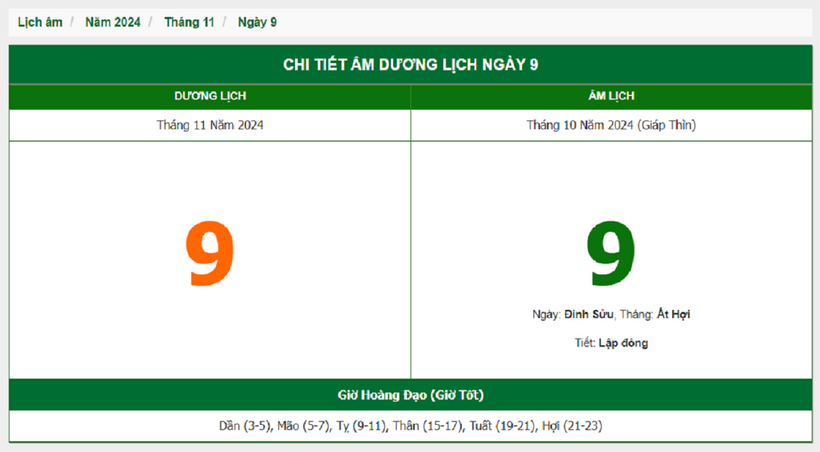 Hôm nay (9/11), có phải ngày đẹp không? - 1