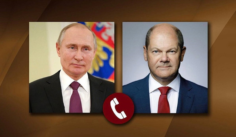 Cuộc điện đàm giữa Tổng thống Nga Vladimir Putin và Thủ tướng Đức Olaf Scholz diễn ra hôm 15/11 và kéo dài gần 1 giờ. Ảnh: 1lurer