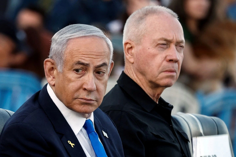 Thủ tướng Israel Benjamin Netanyahu và cựu Bộ trưởng Quốc phòng Israel Yoav Gallant. Ảnh: Reuters