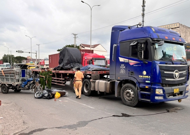 Hiện trường xảy ra vụ tai nạn. Ảnh: Báo Công an Nhân dân.