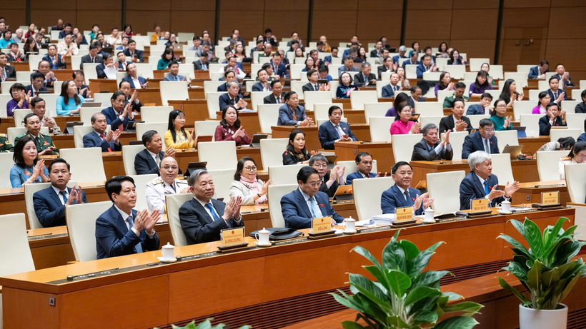 Lãnh đạo Đảng, Nhà nước tham dự phiên bế mạc chiều 30/11. - Ảnh: Quốc hội.