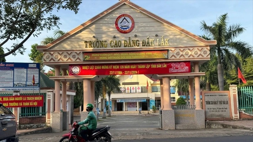 Trường Cao đẳng Đắk Lắk nơi xảy ra sự việc. Ảnh: Pháp luật TP.HCM