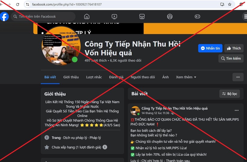 Trung tâm Giám sát an toàn không gian mạng quốc gia vừa cảnh báo về sự xuất hiện của chiêu lừa "hỗ trợ lấy lại tiền bị lừa" trong vụ chiếm đoạt 5.200 tỷ đồng của nhóm TikToker Mr Pips. (Ảnh chụp màn hình)