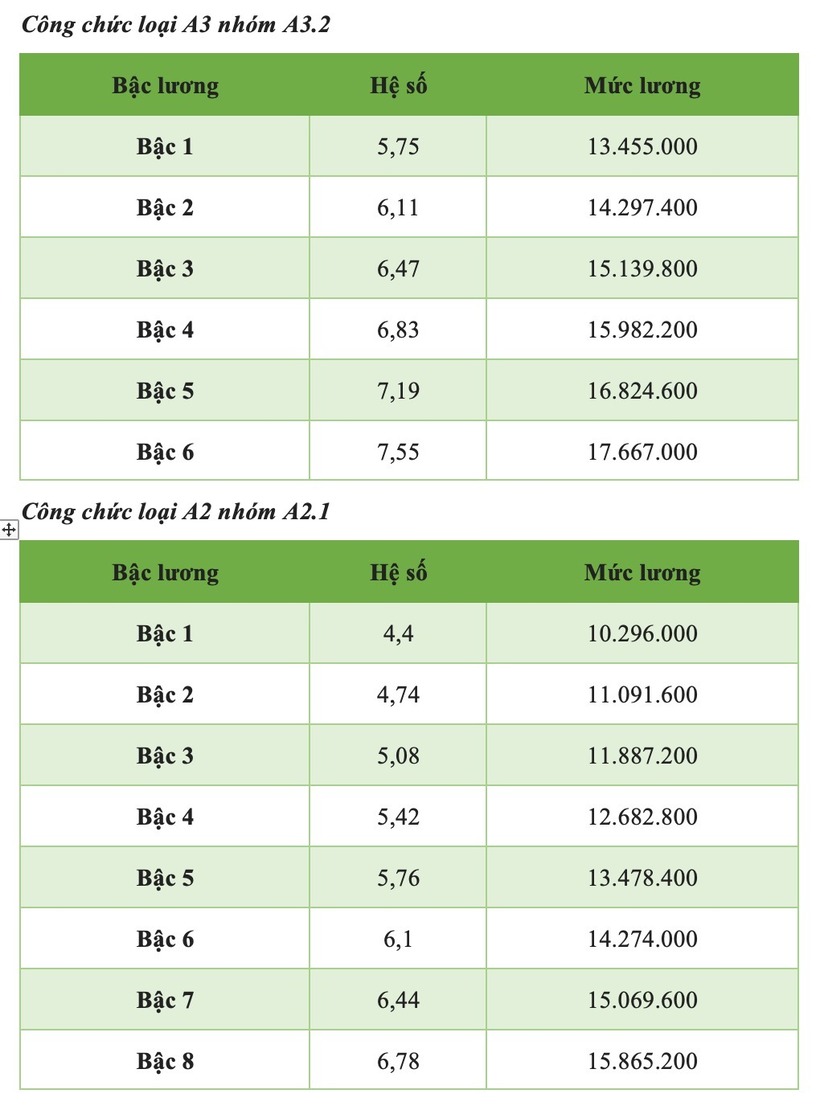 Chi tiết bảng lương cán bộ, công chức năm 2025 mới nhất - 2