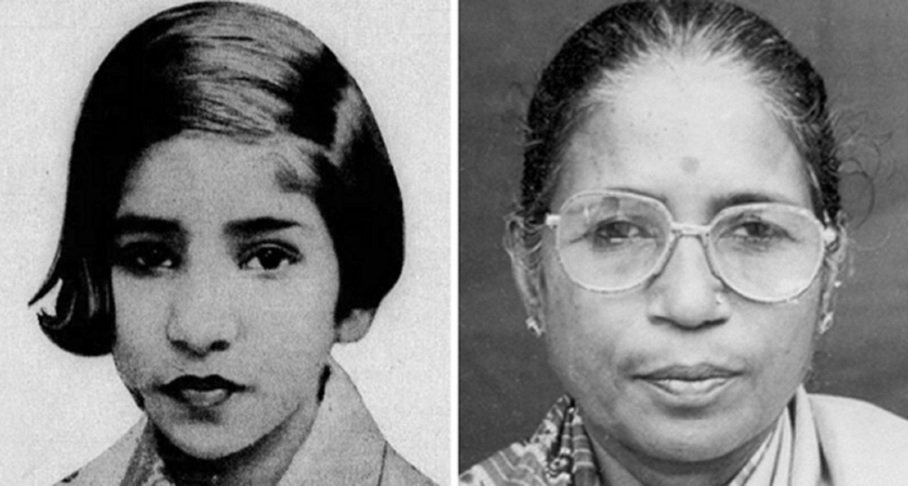 Shanti Devi khi bé và sau khi về già. Ảnh: Pinterest