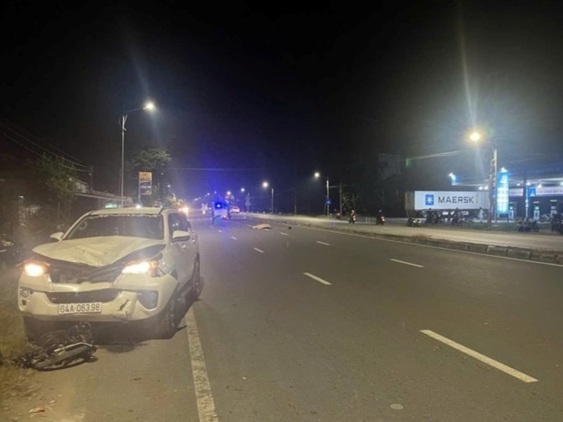 Hiện trường xảy ra vụ tai nạn. Ảnh: Báo Thanh niên.