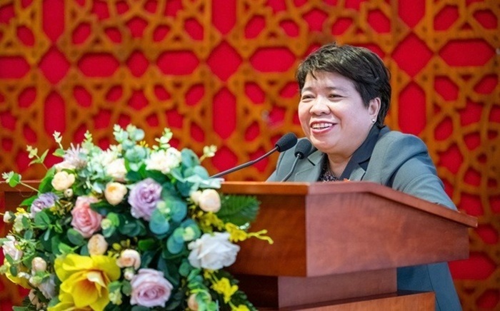 Chủ nhiệm Ủy ban Xã hội Nguyễn Thuý Anh phát biểu tại Đại hội.