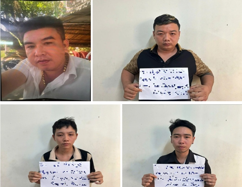 4 bị can đã bị khởi tố gồm: Hùng, Linh, Luyến và Phương (từ trái qua). (Ảnh: Công an)