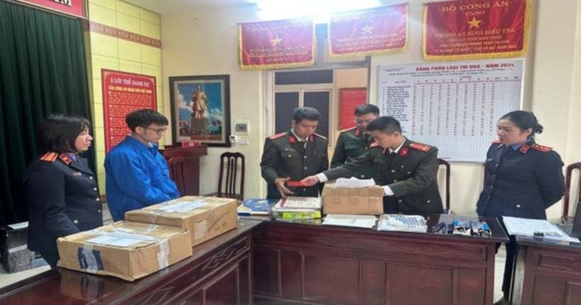 Tang vật vụ án. (Ảnh: Công an Nam Định)