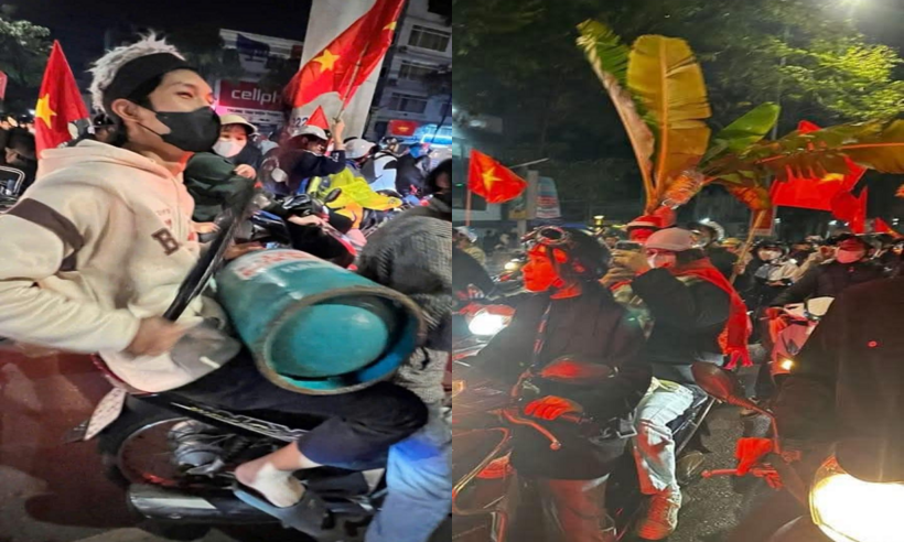 Những “đạo cụ” độc đáo dùng để ăn mừng chiến thắng.