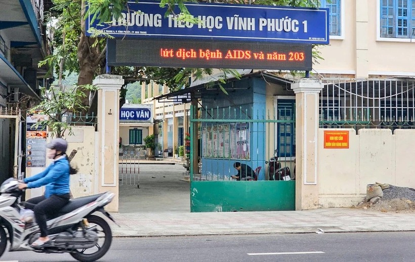 Tiểu học Vĩnh Phước 1 nơi xảy ra sự việc. (Ảnh: Pháp luật TP.HCM)