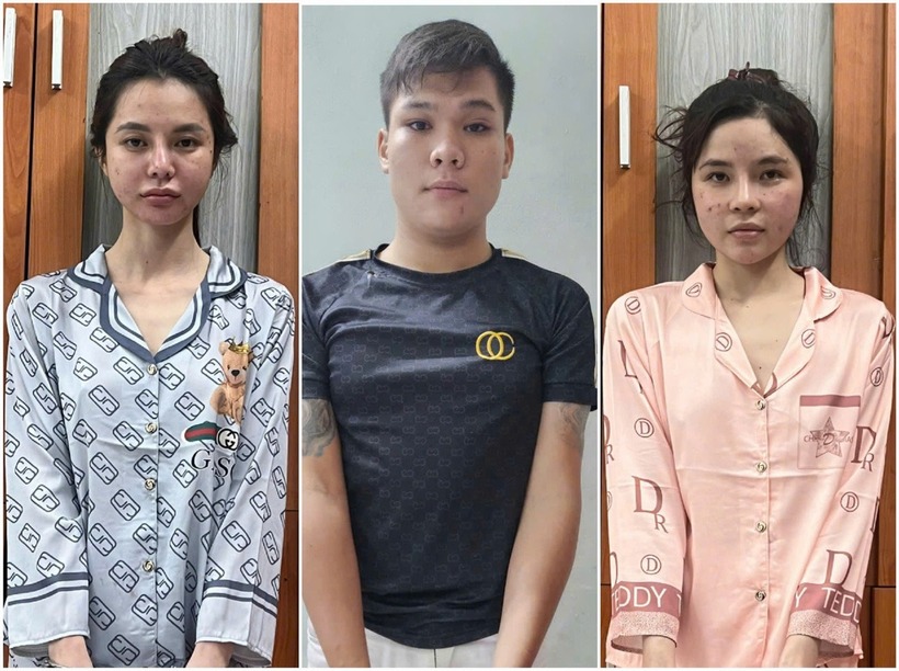 Bùi Thị Tâm Tuyền, Nguyễn Thanh Cường và Huỳnh Thị Hoàng Quyên (từ trái sang). (Ảnh: Tuổi trẻ)