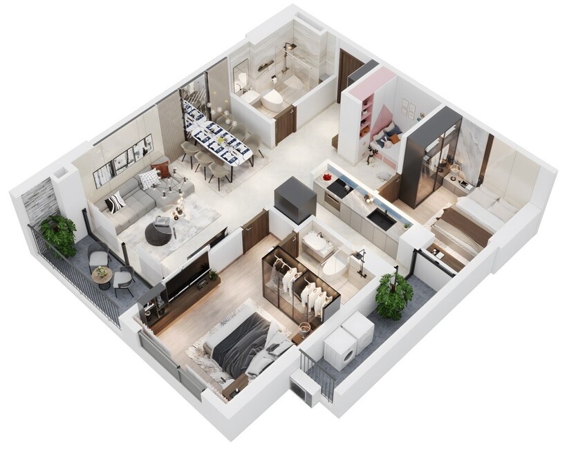 Hanoi Melody Residences: Căn hộ 2PN+1 khiến khách hàng chốt ngay - 1