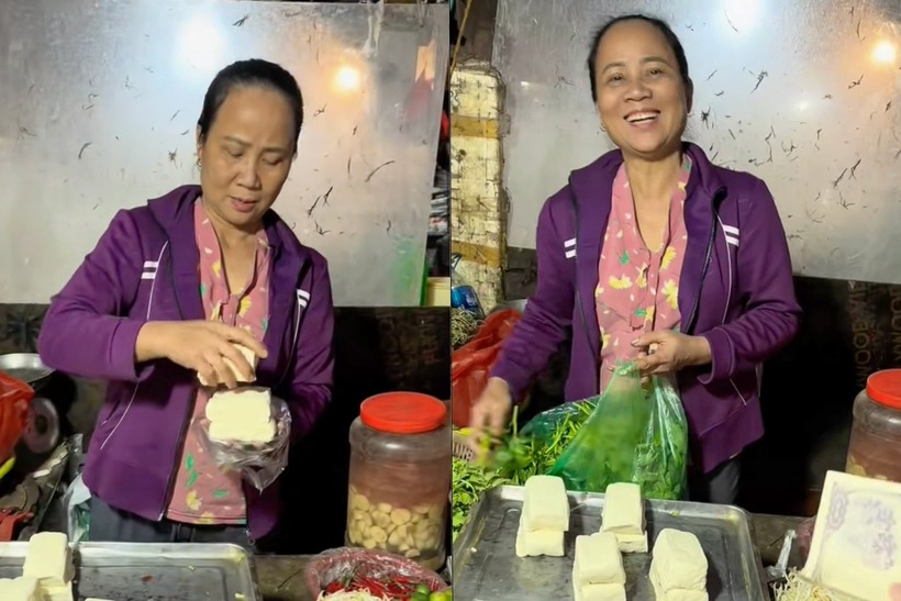 Người mẹ không hề hay biết vị khách "lạ" chính là con trai mình. Ảnh: Dân Trí