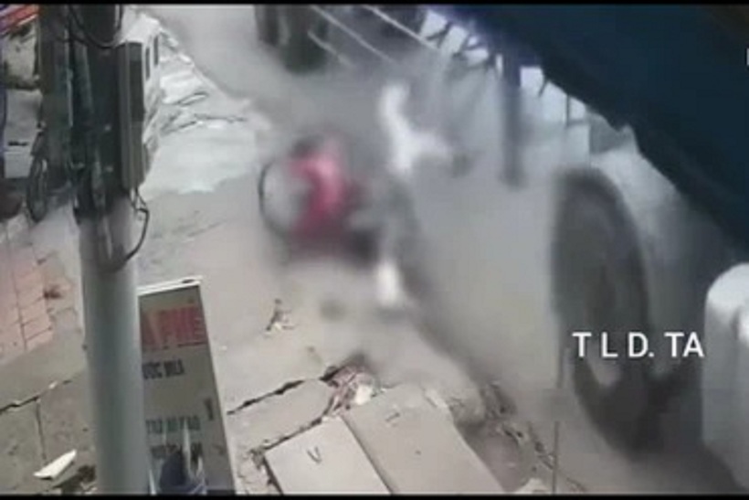 Hiện trường vụ tai nạn. Ảnh: Vietnam+