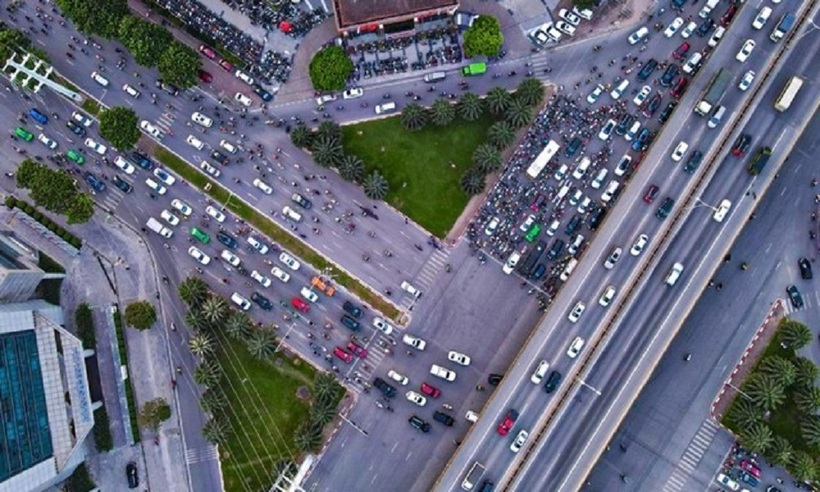 Nút giao đường Mễ Trì - Dương Đình Nghệ - Vành đai 3 đoạn qua Phạm Hùng.